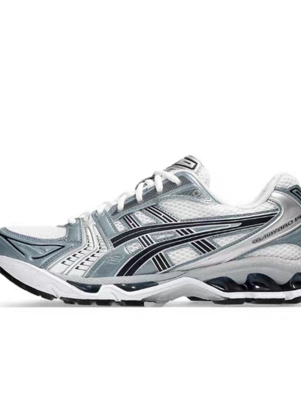 ASICS White and Silver Men's Athletic Running Shoe